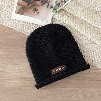 Letter Wool Knitted Sleeve Cap Women