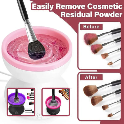 Portable Electric Makeup Brush Cleaner - Vivid Beauty