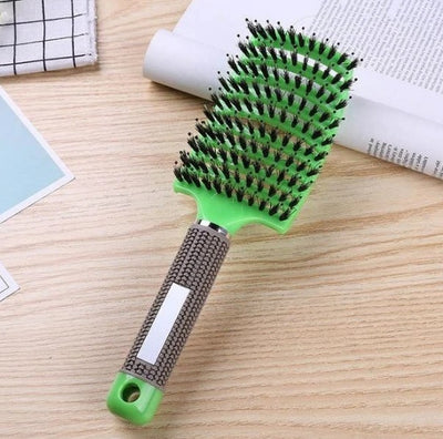 Knot-Free Hairbrush With Nylon Bristles - Vivid Beauty