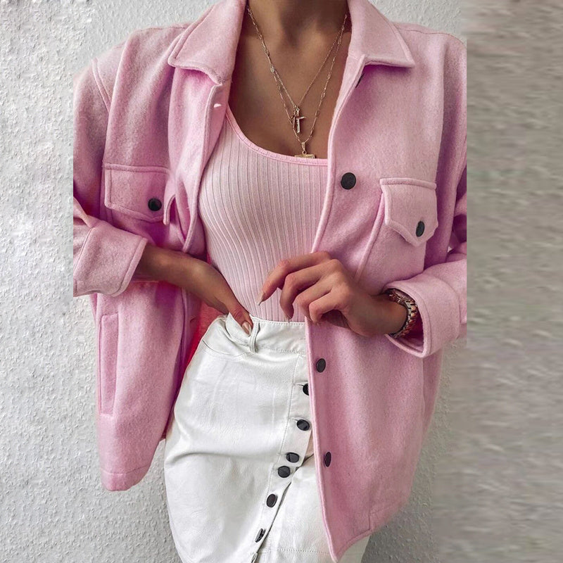 Collar Coat Streetwear Jacket For Women Autumn