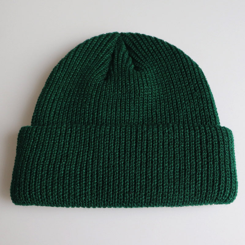 Knitted Woolen Cap Men And Women Melon Leather Cap